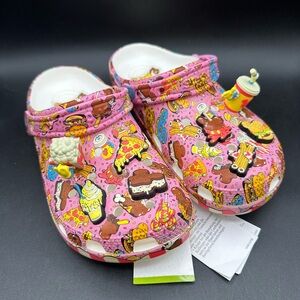 Disney Eats Snacks Pink Crocs size M6 W8 NWT